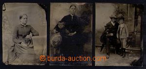87106 - 1891 FERROTYPE  comp. 3 pcs of photos (metal plate), format 
