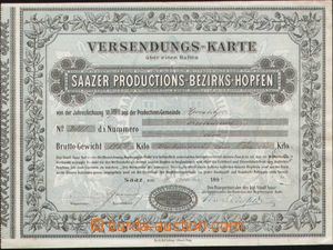 87119 - 1894 mail-order form, firm Žatecký hop, on reverse revenue