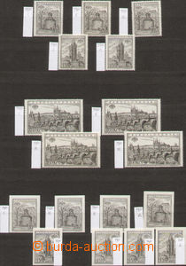 87310 - 1955 Pof.853/7 Praga 1955, selection of 17 pieces various ty