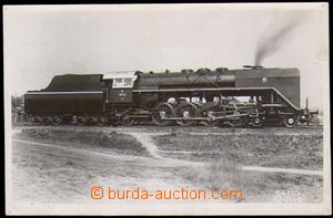 87316 - 1930 ŽELEZNICE  parní lokomotiva, formát 17x11cm, archiv 