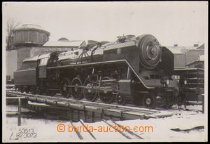 87317 - 1930 ŽELEZNICE  parní lokomotiva, formát 15x10cm, archiv 
