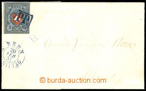 87334 - 1851 folded letter with  Rayon I., Mi.7 II. (c.v.. Zumstein 