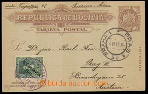 87362 - 1912 PC with printed stamp. 1c brown uprated with stamp 2c w