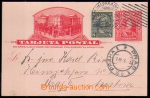 87363 - 1914 PC with printed stamp. 2c red, uprated by. postage stmp