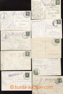 87370 - 1925-34 sestava 9ks pohlednic s raz. poštoven jako oválné