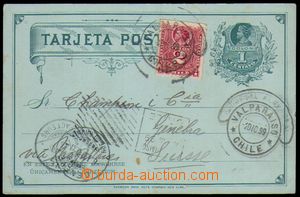 87415 - 1899 PC with printed stamp. 1c and uprated with stamp 2c, CD