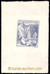 87513 - 1954 ZT Pof.785ZT, Povolání - lékař, otisk rytiny v modr