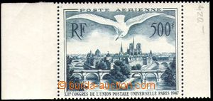 87584 - 1947 Mi.782, Světový poštovní kongres 500Fr, známka s o