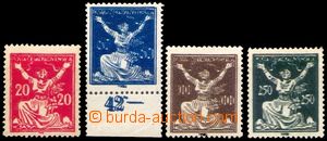 87623 -  Pof.151A, 157A, 158A and 161A, comp. 4 pcs of stamp., all d
