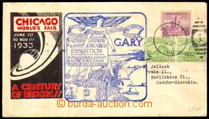 87710 - 1933 USA  dopis do Prahy, přítisk Chicago World's Fair, vy