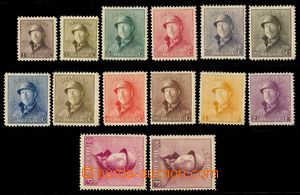 87726 - 1919 Mi.145-58, King Albert I., major-part stamp. with repai