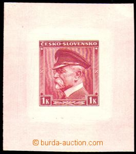 87736 - 1939 ZT hodnoty 1K TGM, otisk rytiny v červené barvě vyda