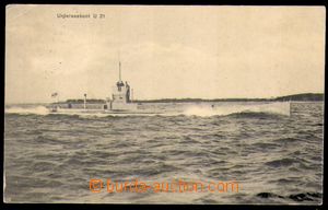 87743 - 1915 ponorka U-21, prošlá FP, razítko VI. Matrosen-Artl.-