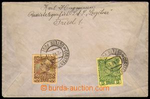 87811 - 1913 LEVANTE  dopis do Prahy vyfr. smíšenou frankaturou zn