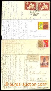 87841 - 1960-63 sestava 4ks pohlednic zaslaných do ČSR s různými