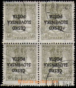 87851 - 1918 Pof.RV150Pp, 40f Zita, Šrobár's inverted overprint, a