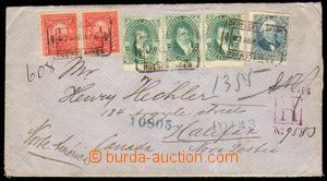 87889 - 1886 R-dopis zaslaný do Kanady, vyfr. zn. Mi.34, 40 2x, 21 