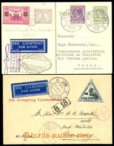 87900 - 1930-33 2 pcs of air-mail cards, opening línie Batavia - Am