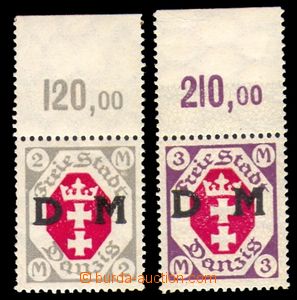 87933 - 1921 Mi.D13, 14, Služební, hodnoty 2M a 3M, obě známky s