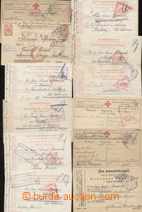 87970 - 1916-18 RUSKO  sestava 25ks lístků z ruského zajetí adre