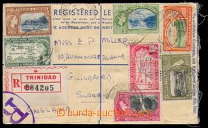 87973 - 1959 R-dopis do V. Británie, úřední obálka s bohatou fr