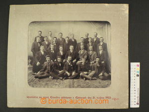 87984 - 1903 KLATOVY  skupinové foto, formát 30x24cm, v paspartě 