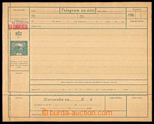 88055 - 1919 CTÚ1A Pa, complete telegram with confirmation, noteboo