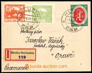 88062 - 1920 PŘIČLENĚNÉ ÚZEMÍ / HLUČÍNSKO  R-dopis z přecho