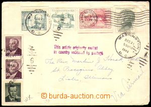 88067 - 1949 CONSULAR MAIL  letter transported to USA diplomatic pos