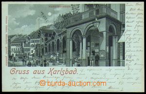 88100 - 1898 KARLOVY VARY (Karlsbad) - litografie, zelený odstín, 