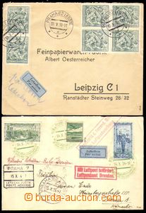 88197 - 1934-38 2 pcs of air-mail letters sent to Germany, 1x with P
