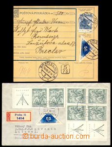 88207 - 1937-38 DELIVERY  comp. 2 pcs of entires with delivery stamp