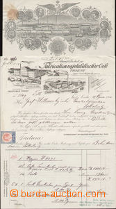 88264 - 1876, 1900 comp. 2 pcs of invoices, decorative headings, ove
