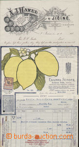 88274 - 1904-16 comp. 4 pcs of invoices with decorative head, E. Sch
