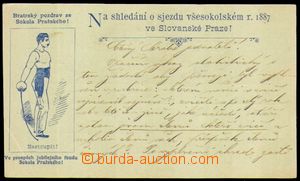 88276 - 1887 SOKOL  předchůdce pohlednice, propagační pohlednice