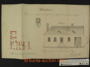 88283 - 1867 RAKOUSKO-UHERSKO / KNÍNICE  stavební výkres, půdory