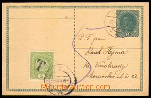 88347 - 1918 CPŘ3, Charles 8h, burdened by postage-due 5h, provisio