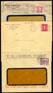 88400 - 1918-33 Maxa E23, F16, F21, comp. 3 pcs of commercial letter