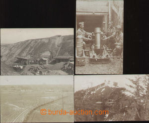 88434 - 1916-17 sestava 4ks fotopohlednic z toho 1x detailní foto m