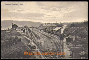 88436 - 1919 MOLDAVA (Moldau) -  jednozáběrová, nádraží, vlak,