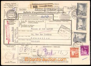 88502 - 1962 INTERNATIONAL PARCEL CARD  complete dispatch-note with 