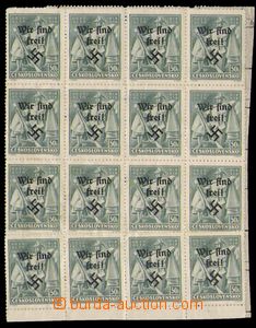 88507 - 1938 RUMBURG  Mi.49 Doss Alto 50h, 16 pcs of stamps with ove