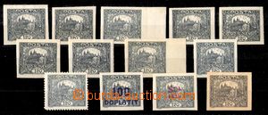 88509 -  Pof.21, comp. 13 pcs of stamp. 120h, various shades, 2x mar