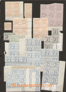 88538 - 1859-65 selection of blocks stamp. Mi.18, 19, 25, 35 (incl. 