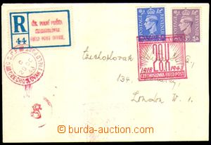 88605 - 1943 R-dopis do Londýna přes FP, vyfr. zn. 2½d a 3d, 