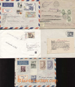 88613 - 1947-91 comp. 5 pcs of letters, Prohibited, Back, Returned, 