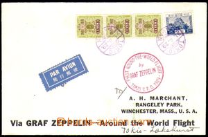 88649 - 1929 JAPAN  Let-dopis do USA přepravený vzducholodí Graf 