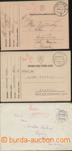 88729 - 1941-43 comp. 3 pcs of entires FP, CDS FP 8b (Czechosl. post