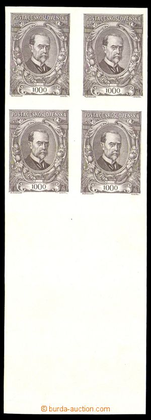 88733 -  PLATE PROOF  values 1000h, brown, the bottom block of four 
