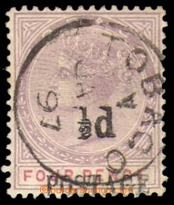 88812 - 1896 Mi.30, overprint ½d/ POSTAGE, c.v.. 30€